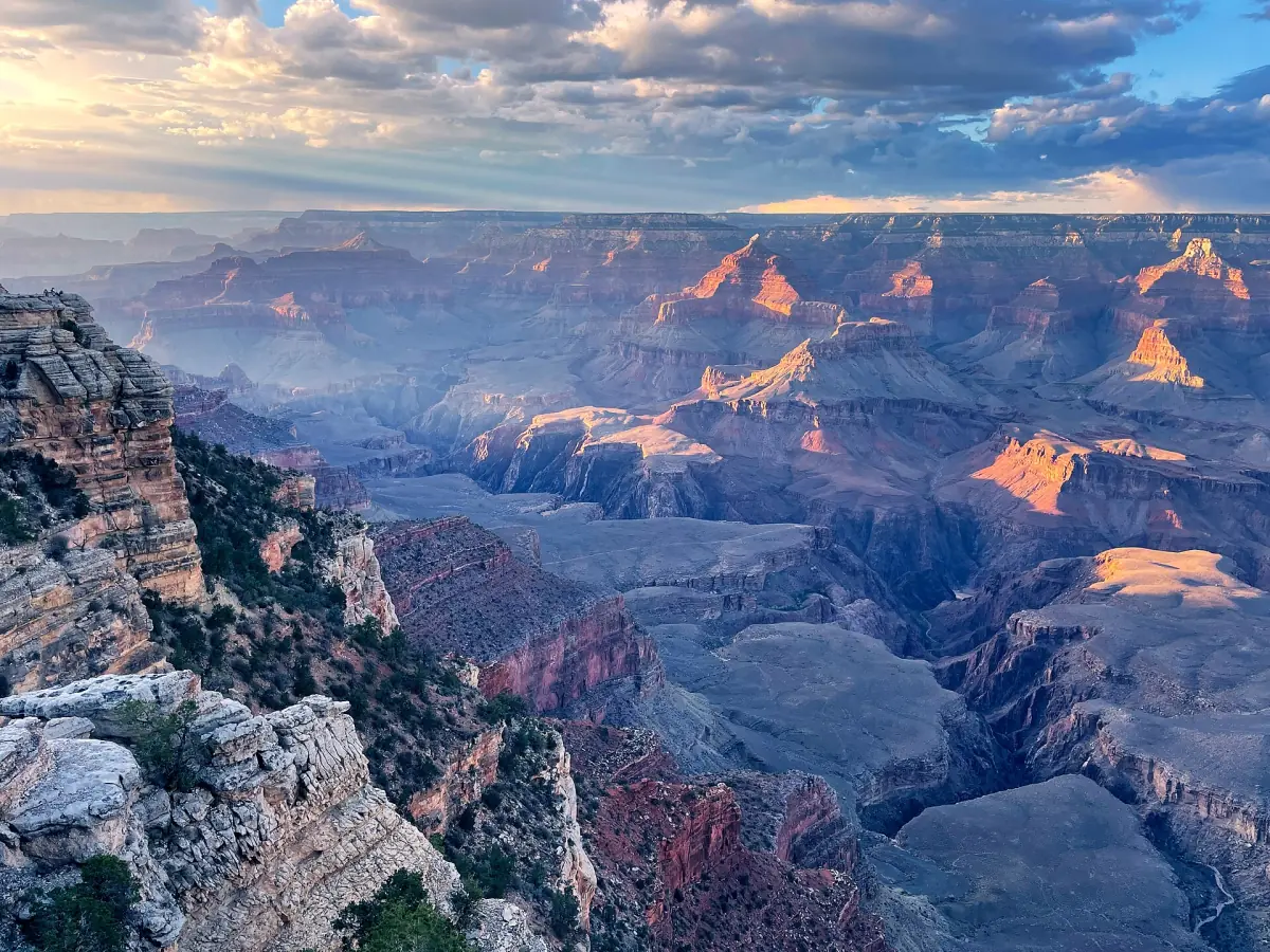 The view into the canyon at Mather Point