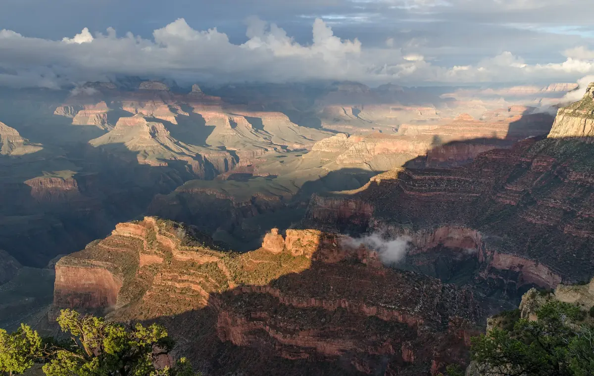Evening light over the canyon from Powell Point