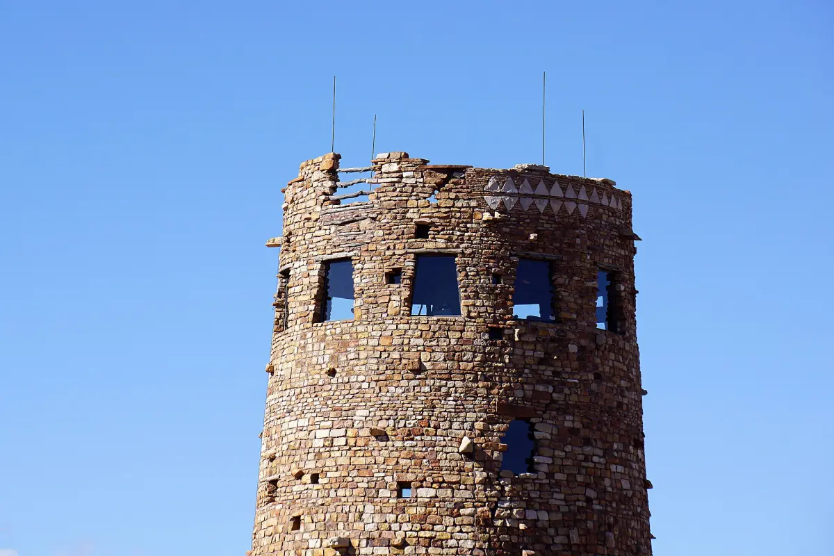 The top of the Desert View Watchtower